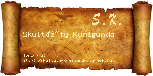 Skultéty Kunigunda névjegykártya